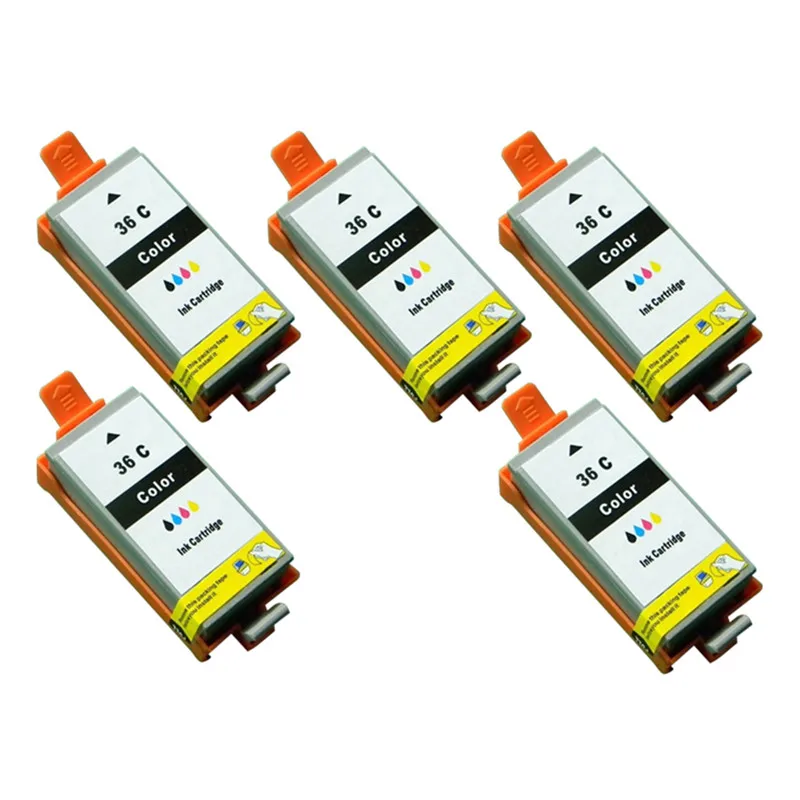 

5PK CLI-36 Ink Cartridges Compatible for Canon PIXMA IP100B IP100 with battery Mini 260 320 Cartridge Color Ink With Chip