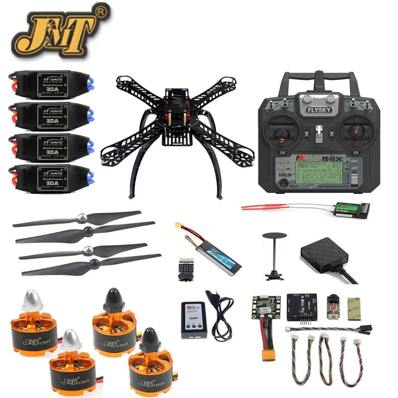 JMT 360 Полный комплект FPV гоночный Дрон 2 4G 10CH RC 4 Axle DIY Mini PIX M8N GPS PIXHAWK режим удержания