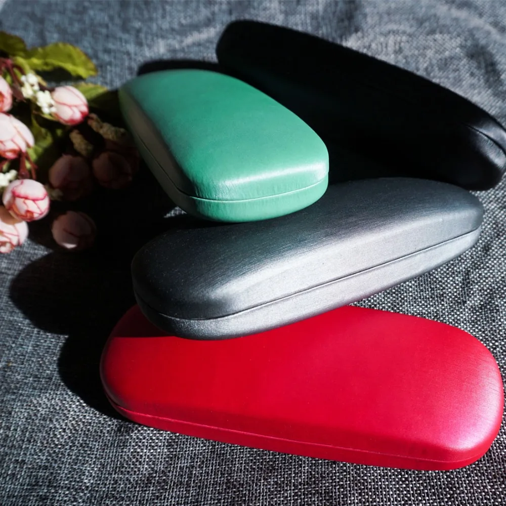 

Silky luster Glasses case box men women3 in 1 set clean cloth eyeglass screw Multi color acetate glasses case box hard case