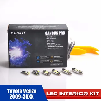 

17PCS White Premium LED Dome Light Map Light Interior Light Kit Package + License Plate Light for Toyota Venza 2009-20XX