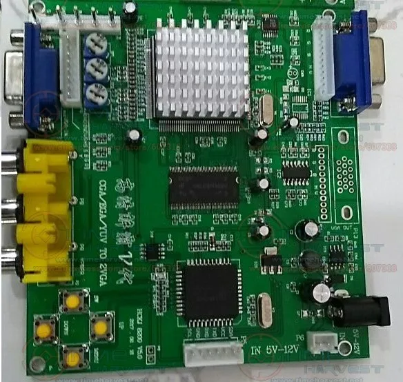 2 шт. с RGB на VGA конвертер PCB CGA на VGA плата преобразователя один выход VGA для аркадной игры lcd монитор машина игровой шкаф