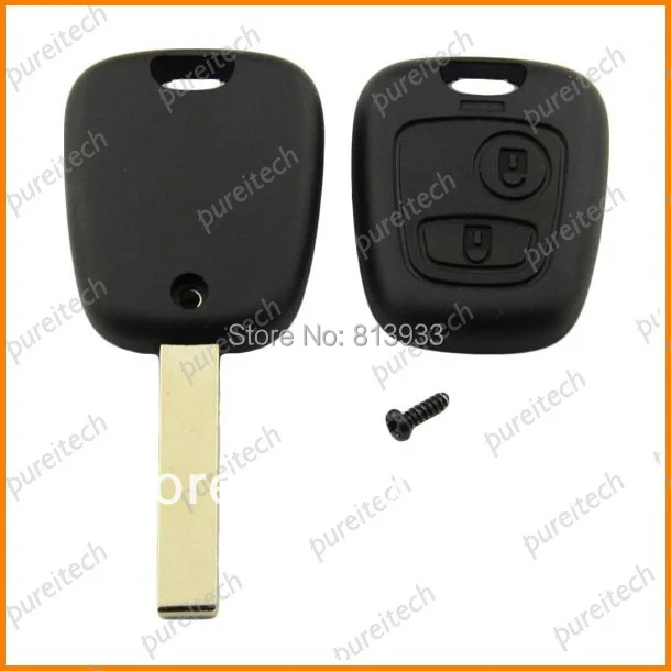 

PREISEI 35pieces/lot car remote key shell replacements 2 buttons for citroen peugeot no logo with groove