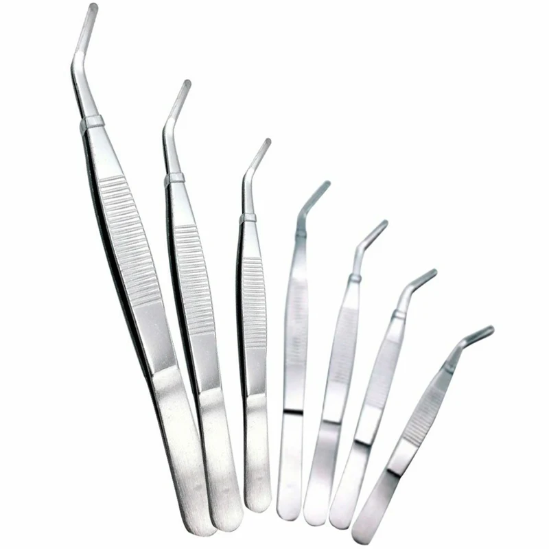 

Elbow Tweezers Anti-static Hand Tool Clear Clip Tool 12.5cm/14cm/16cm/18cm/20cm/25cm/30cm Stainless Steel Hot