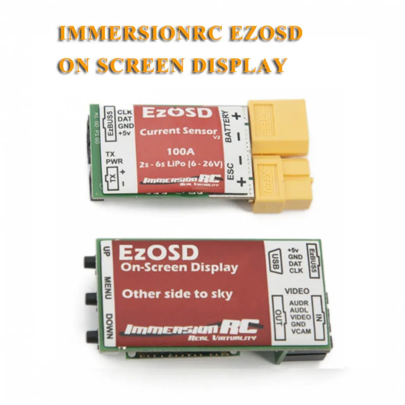 

Immersionrc EzOSD On Screen Display Integrated 10HZ GPS Module with 100A 6S Current Sensor XT60 For RC FPV Racing Drone Models