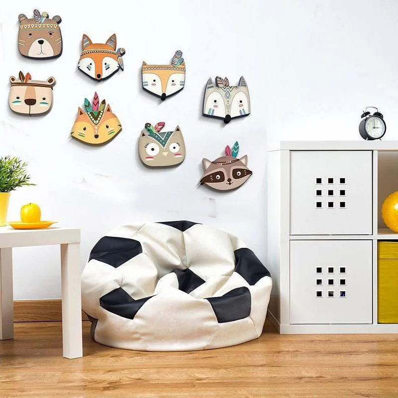 Us 4 24 32 Off Ins Europe Home Decoration Cartoon Animal Cute Fox Wall Stickers For Kids Room Wooden Bedroom Wardrobe Wall Decoration Drop Ship In