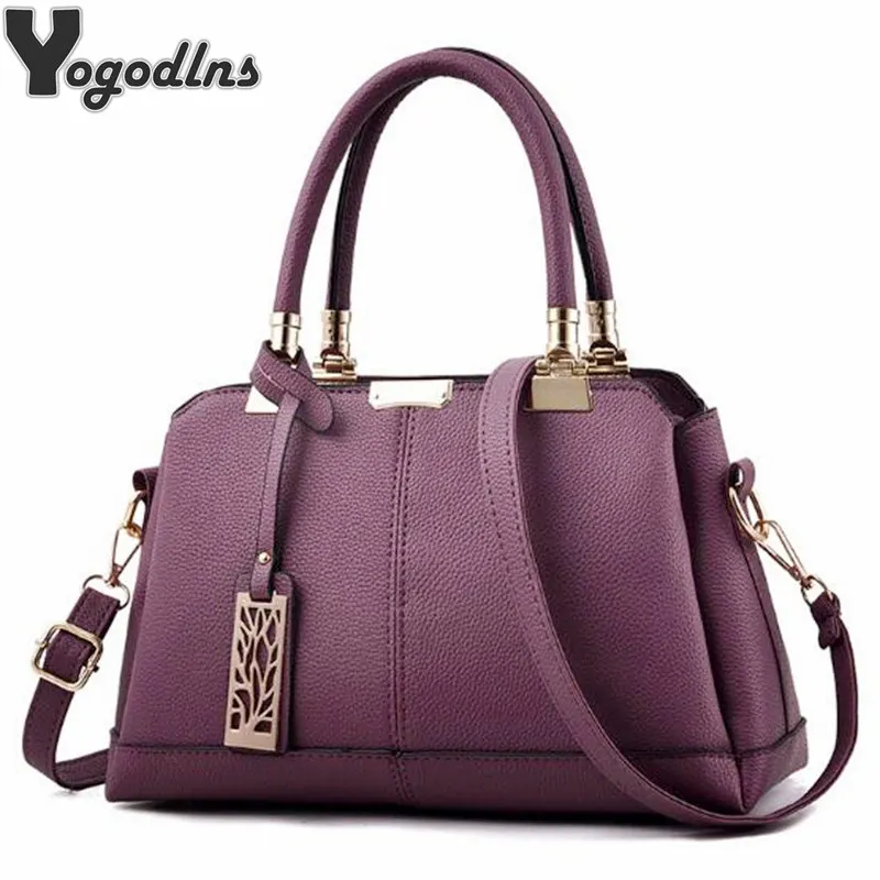 Hot Sale Leather Women Bag Tree Branches Metal Decor Handbags Lady Shoulder Crossbody Messenger ...