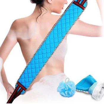 

1Pc Useful Skin Care Body Brush Exfoliating Bath Pull Back Strap Pull Belt Towel Long Strong Wash Towel Brush New 2019