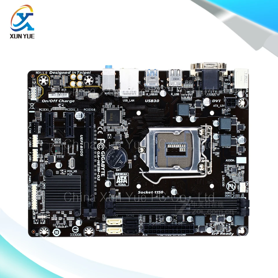 For Gigabyte GA H81M D2 Original Used Desktop font b Motherboard b font H81M D2 For