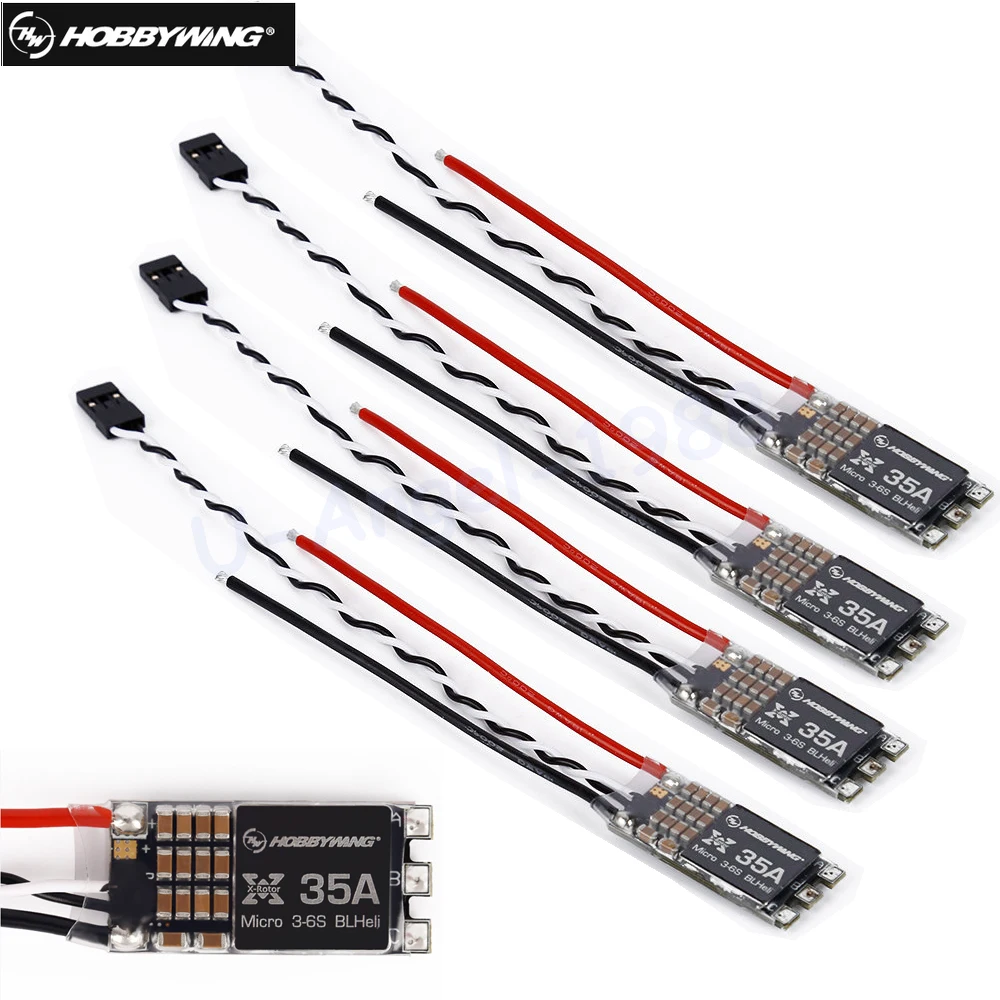

4pcs/lot Original Hobbywing XRotor micro 20A / 30A / 35A BLHeli ESC Support OneShot125 w/ Wires for FPV Racing Quadcopter Drone