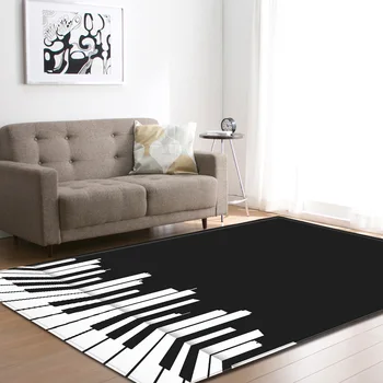 

1PCS Polyester Piano Pattern Carpet for Living Room Kitchen Mat Bedroom Carpet Floor Door Mat Decoration Carpet