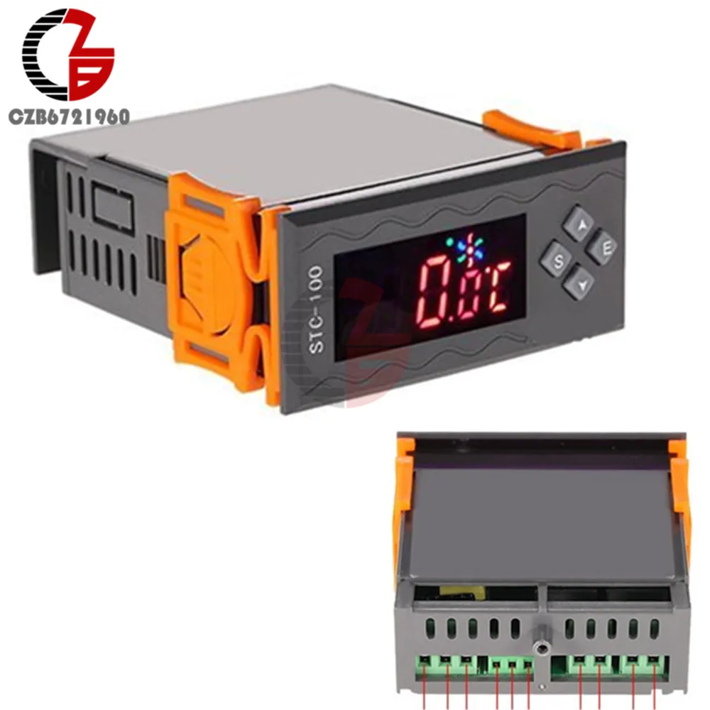 STC-100/1000 12V/24V/110V/220V Digital Temperature Controller Thermostat w/NTC 
