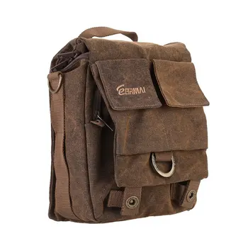 

Eirmai SS05(S) Small Size Single video camera Shoulder Bag Handbag Leisure Canvas Camera Messenger Bag Coffee Color