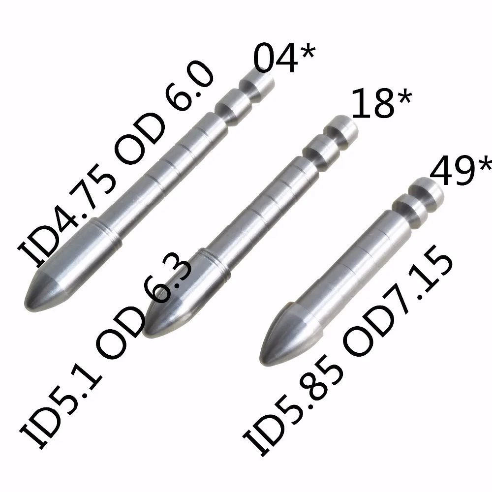 

12ps/lot Fit Easton 04* 18* 49* arrows insert id 4.75mm 5.1mm 5.85mm Carbon rod with headarrows broadheads for archery
