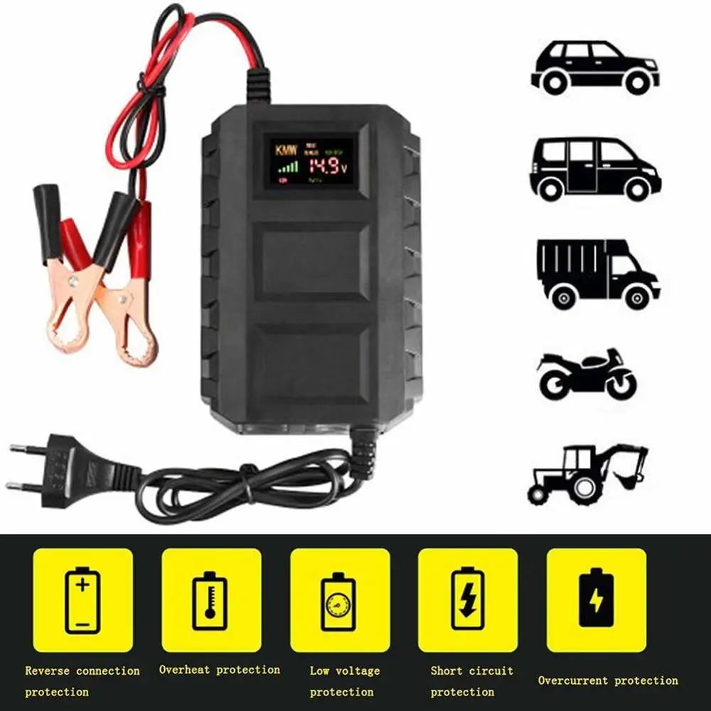 

Car Battery Lead Acid Charger Automobile Motorcycle 12V 20A Intelligent LCD