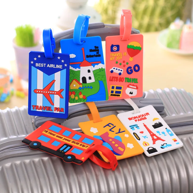 Cute Silicone Funky Travel Luggage Label Straps Suitcase Name ID
