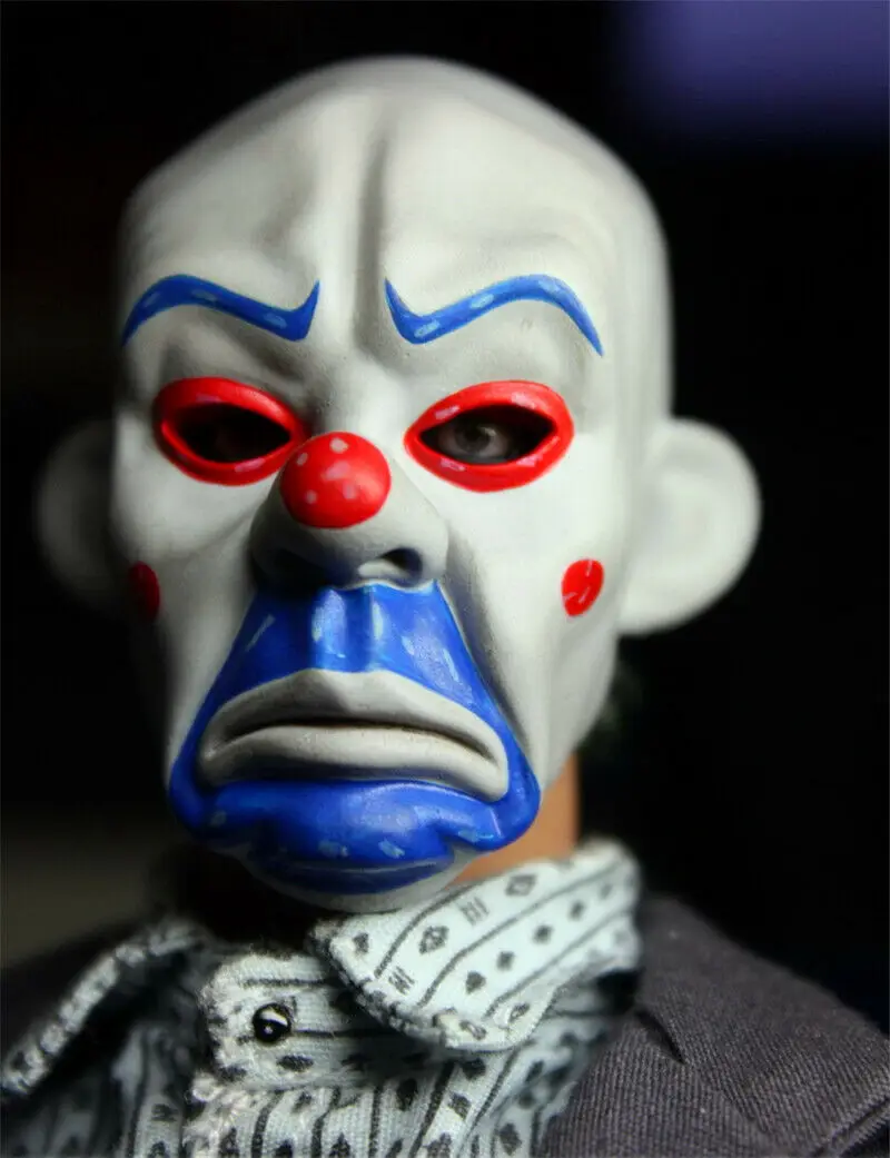 1/6 масштаб Джокер маска грабителя голова лепить глаза может перемещаться для 1" мужской фигуры тела головы игрушки