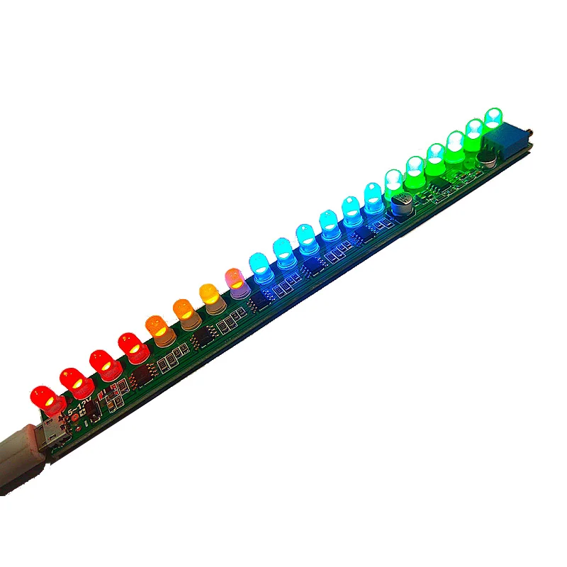 

Mono Voice Level Indicator Music melody light audio sensor light four color mixing sensitivity adjustable