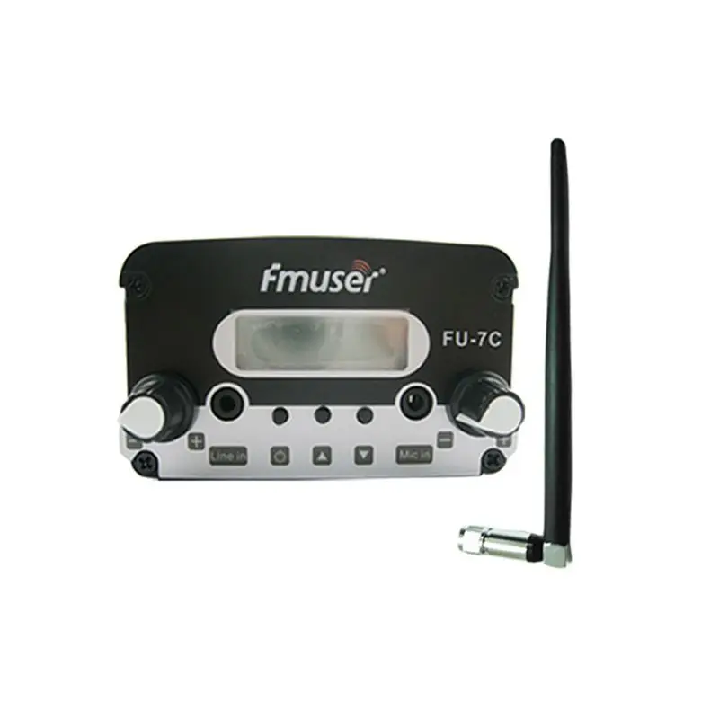 

Fu-7C 7w fm Broadcast transmitter with the short rubber antenna and power supply adapter FREE Shipping