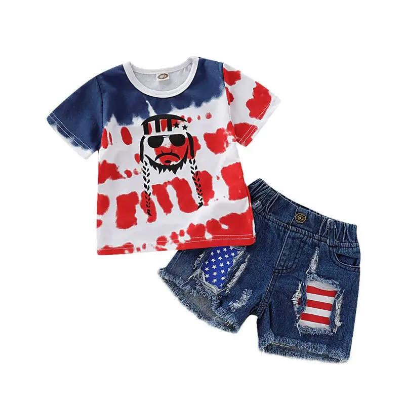 “ Roupas de Verão para 4-16 Yrs Algodão 2 Pcs Define