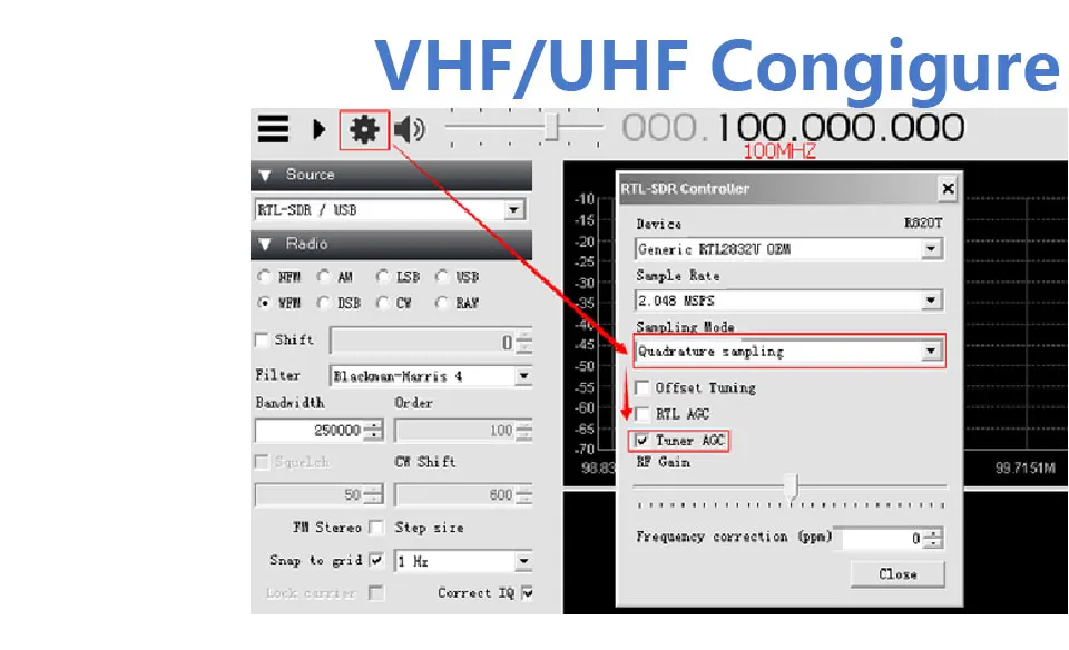 uv hf RTL-SDR usb sintonizador rtlsdr usb