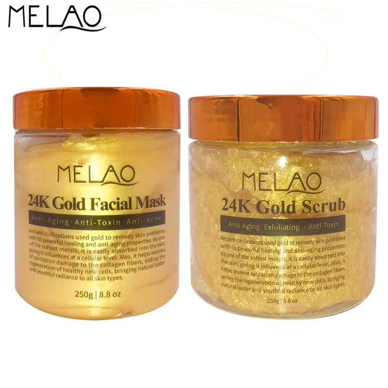 MELAO наборы для ухода за кожей лица 24 k Золотая маска 250 г с 24-каратным золотым