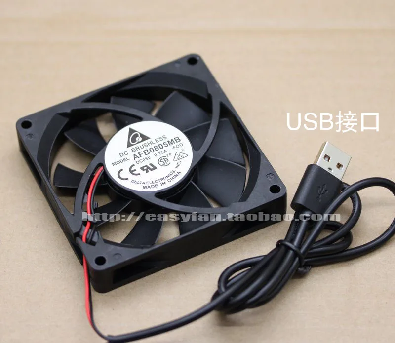

Original Delta 8015 AF0805MB 80mm * 80mm * 15mm Ultra-thin USB fan DC 5V cooling fan Mute fan