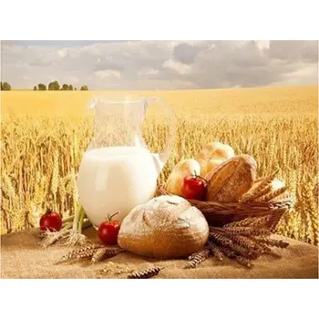 

5d DIY Diamond Painting Cross Stitch Rhinestone Needlework wheat scenery full square Diamond Embroidery vegetables Decorative