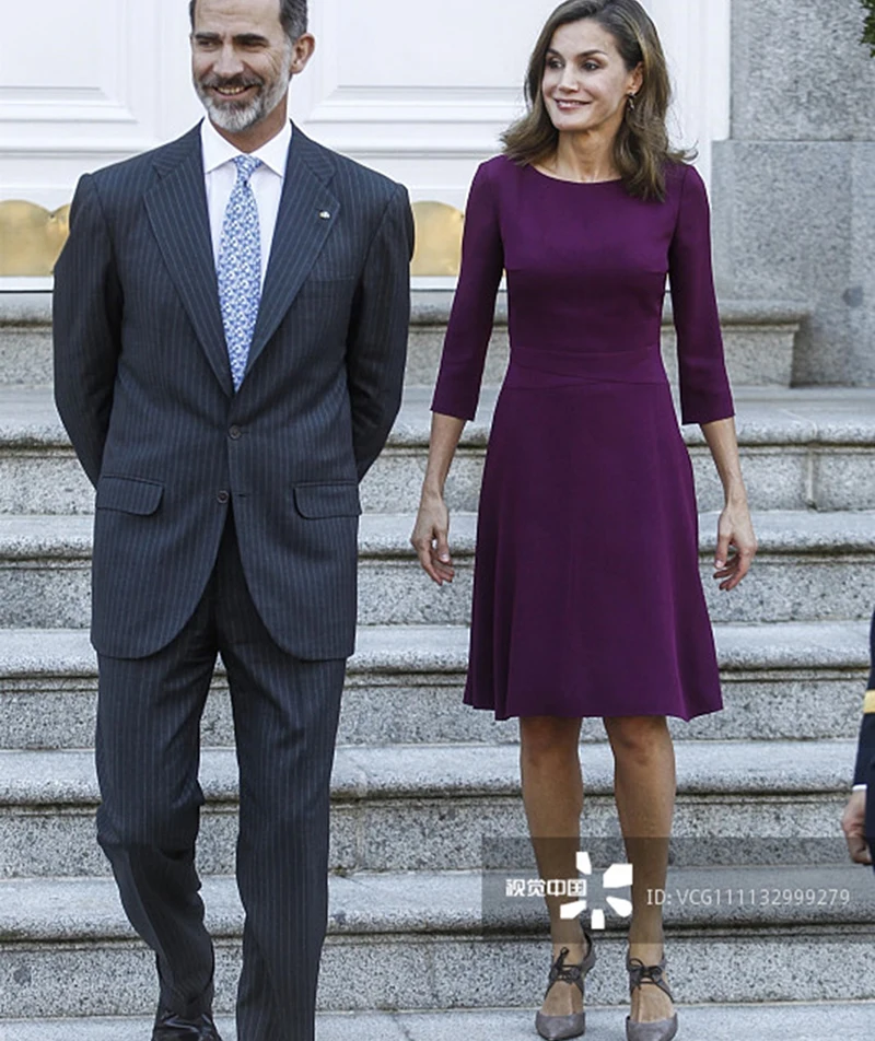 Модное фиолетовое испанское платье принцессы Kate модные плиссированные платья с