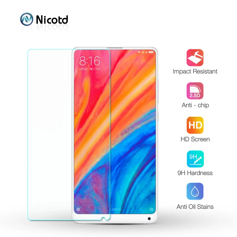 

Nicotd For Xiaomi Mi MIX 3 Tempered Glass Screen Protector 9H 2.5D Phone On Protective Glass For Xiaomi Mi MIX 2 2S MI MIX film