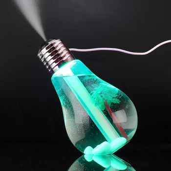

400ml Lamp Bulb Shape Humidifier Air Ultrasonic Humidifier Essential Oil Diffuser Air Freshener Mist Maker with LED Night Light
