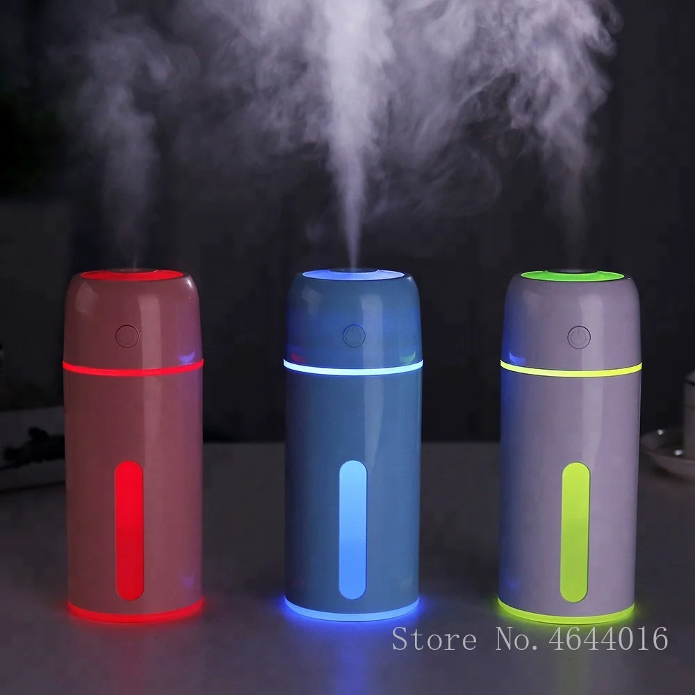 

Ultrasonic Air Humidifier Essential Oil Diffuser With 7 Color Lights Electric Aromatherapy USB Humidifier Car Aroma