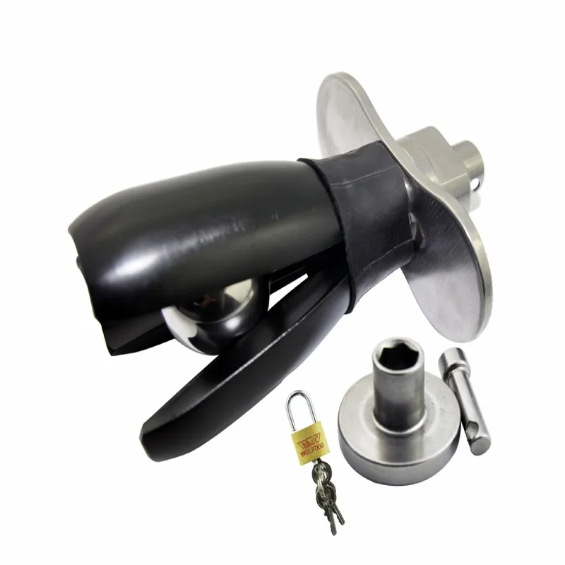 Fetish Sex Toys for Adult Metal Stainless Steel Openable Anal Plugs Chastity device Anus Bead Butt Plug Lock with Handles |