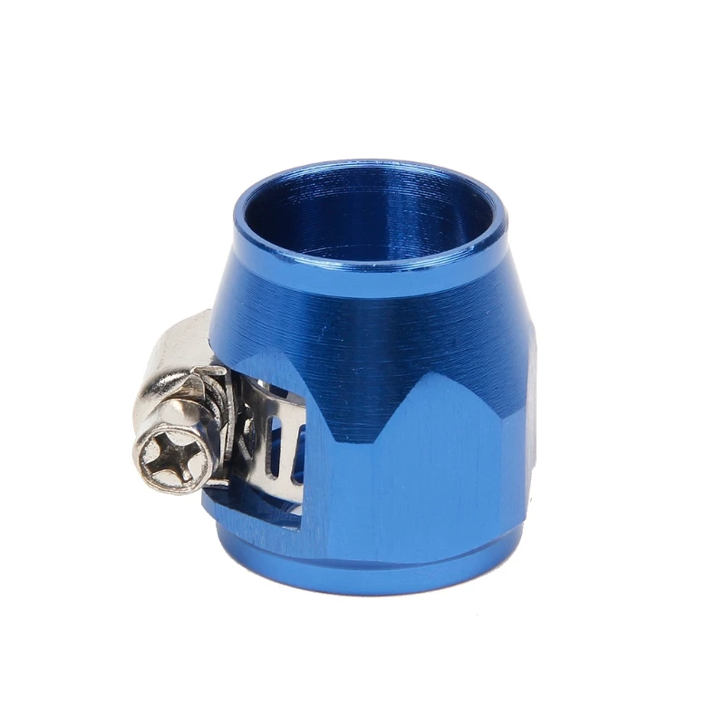 AN4/6/8/10 Blue Hose End Finisher Aluminium Alloy Fuel Oil Water Pipe Clip Clamp 4/6/8/10 AN Auto Replacement Clamps
