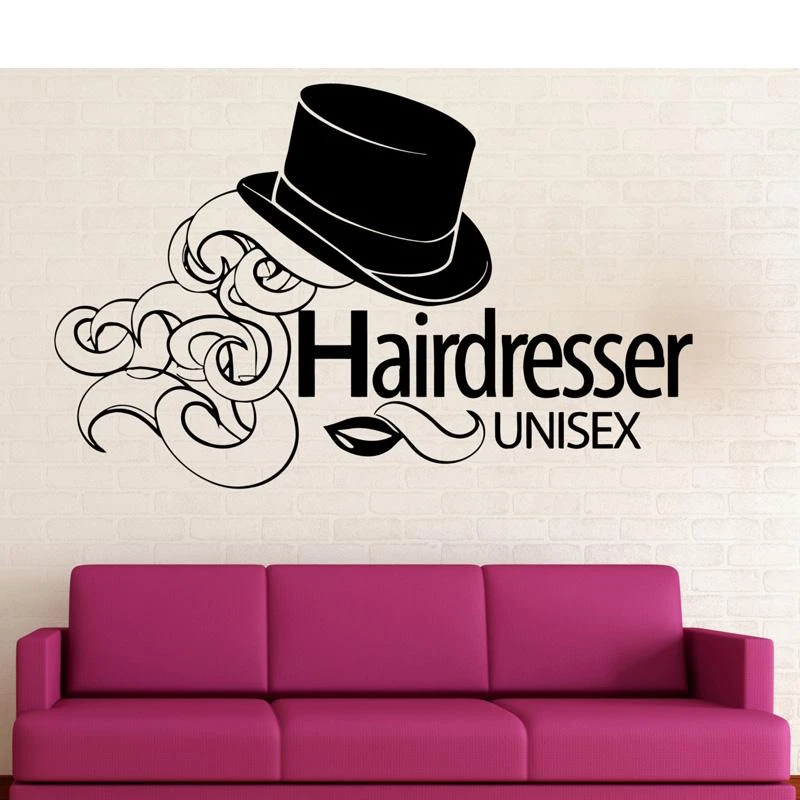 Removable Wallpaper Hairdresser Beauty Salon Unisex Hair Salon Wall Stickers For Living Room Bedroom Home Wall Decoration Wall Stickers Aliexpress