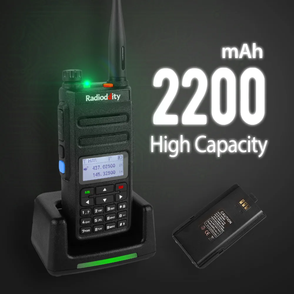 Digital Two Way Radio Radioddity GD-77 Dual Band Dual Time Slot Walkie Talkie Motrobo Tier 1 Tier 2 Transceiver DMR with Cable Digital Two Way Radio Radioddity GD-77 Dual Band Dual Time Slot Walkie Talkie Motrobo Tier 1 Tier 2 Transceiver DMR with Cable