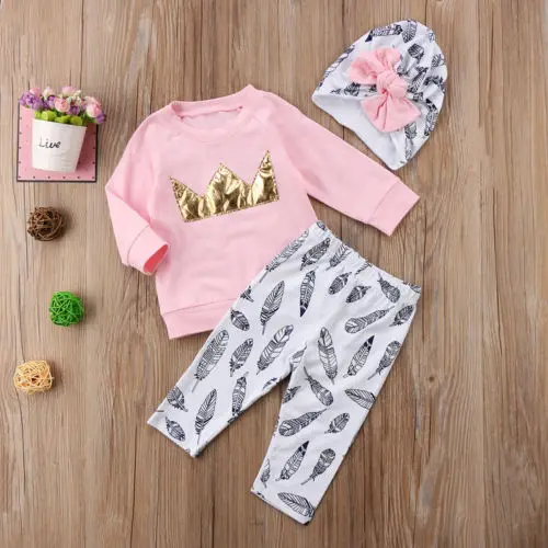 Футболка и штаны для новорожденных 3 шт. на возраст 0 4 года|children clothes|children outfitskids baby