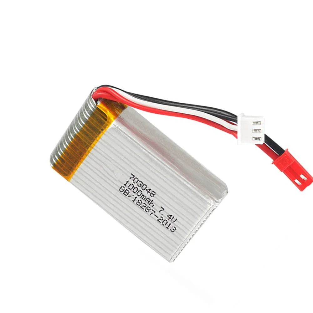 7,4 V 1000mah 703048 Lipo аккумулятор для MJXRC X600 2S игрушечный Аккумулятор 7,4 V 1000 MAH с JST/SM/T/EL-2P/маленький разъем TAMIYA RC запчасти