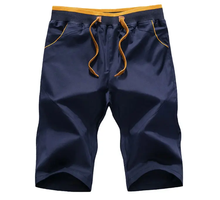 Марка mwxsd повседневные мужские хлопковые шорты летние мужские короткие штаны мужские шорты мужские бордшорты Большие размеры M-4xl - Цвет: Синий