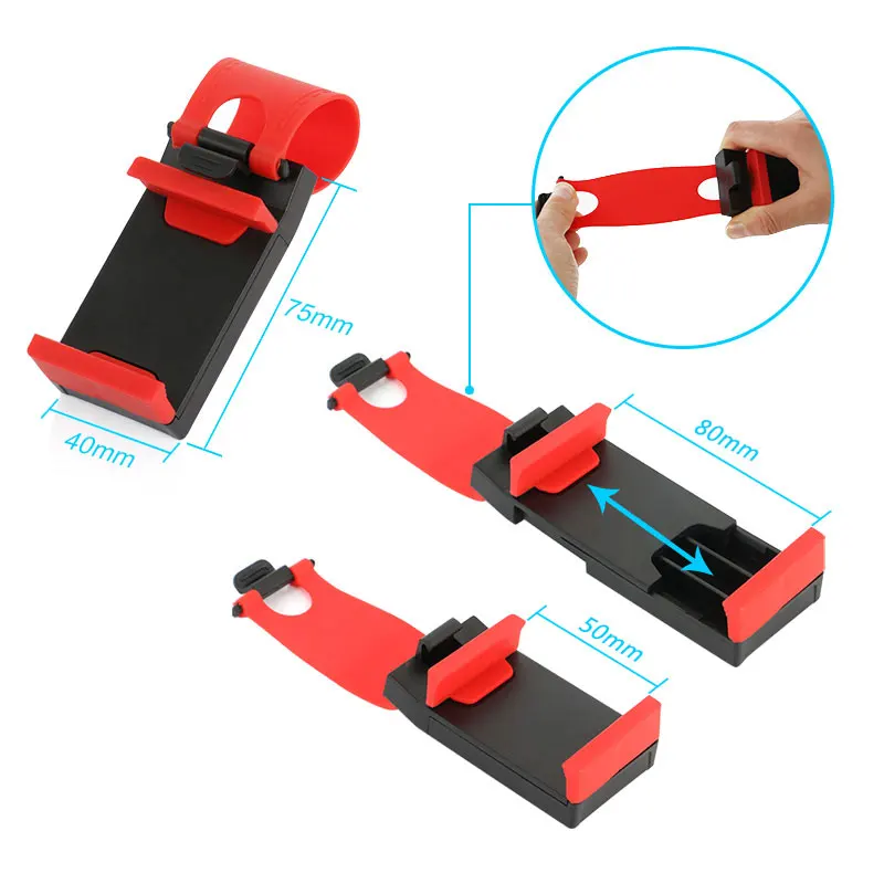 

Honesum Universal Car Steering Wheel Car Phone Holder Stand For iPhone X 8 Plus 7 Xiaomi huawei Mount Bracket for mobile phone