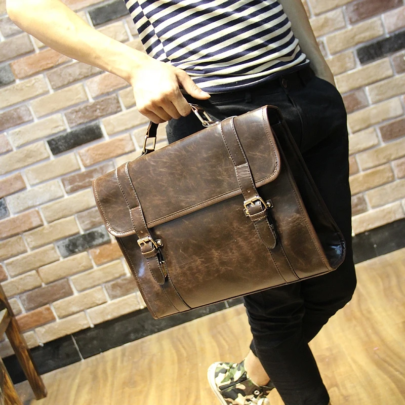 GUMST Crazy horse PU leather men bags vintage business leather briefcase men's Briefcase men travel bags tote laptop bag man bag GUMST Crazy horse PU leather men bags vintage business leather briefcase men's Briefcase men travel bags tote laptop bag man bag