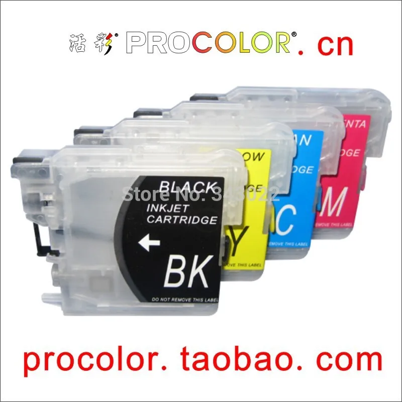 Free shipping LC38 refillable inkjet cartridge for brother DCP-145C/DCP-165C/DCP-195C/DCP375CW/MFC250C/MFC255CW/MFC290C/MFC295CN