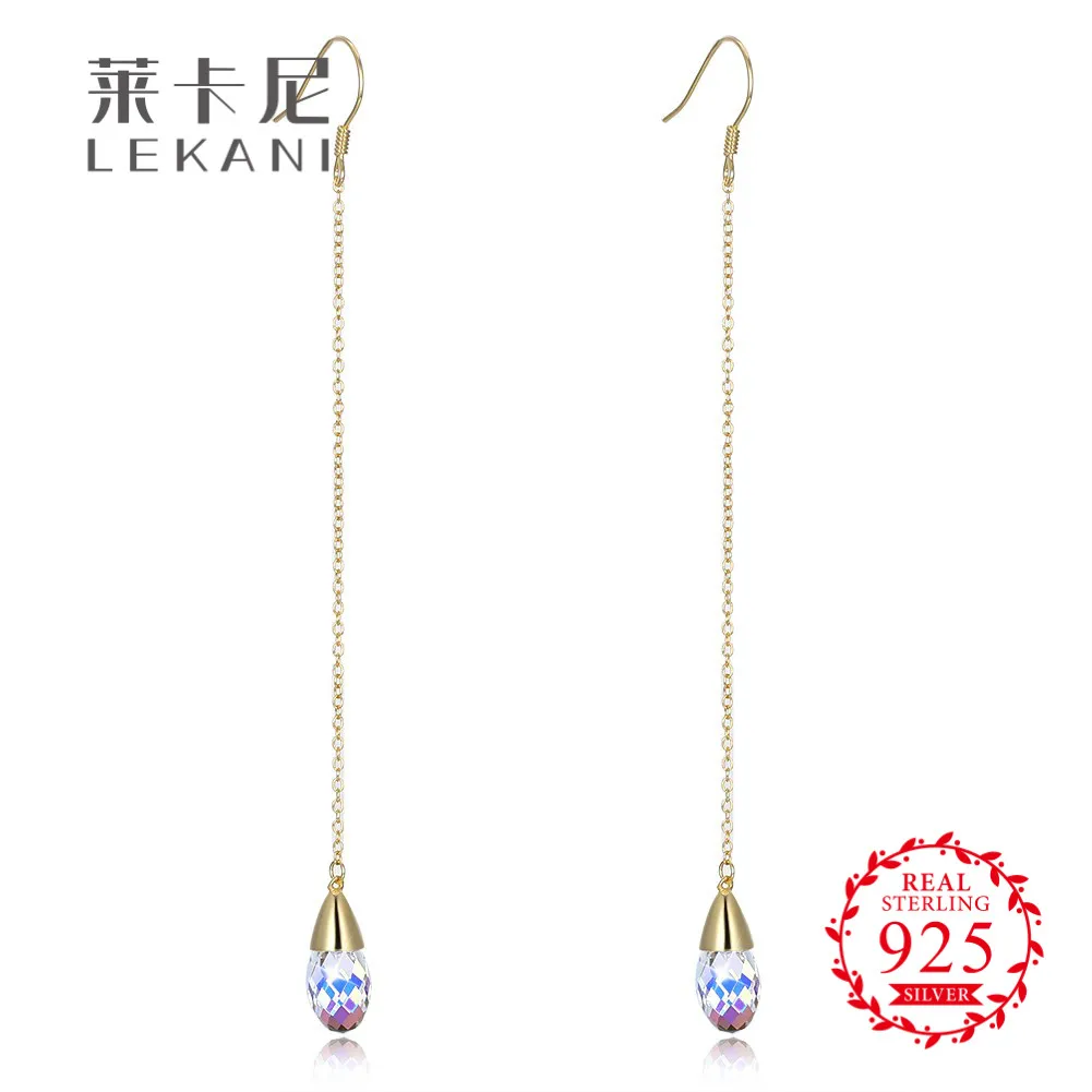 LEKANI кристаллами от Swarovski капли воды многоцветный цвет кулон длинные висячие