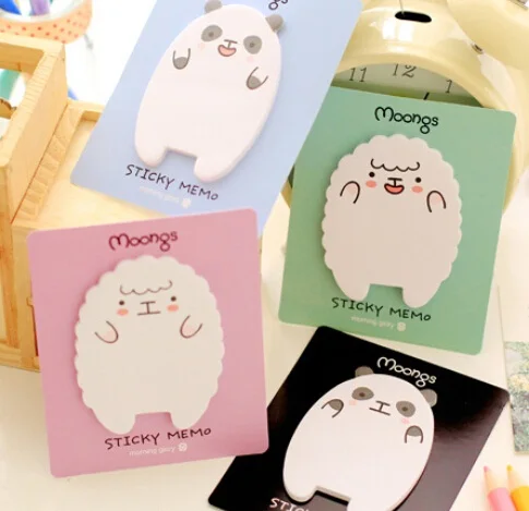 

1pcs/lot New Cartoon Moongs sticky notepad /Memo/message post stick marker/zakka Stationery Canetas material school supplies