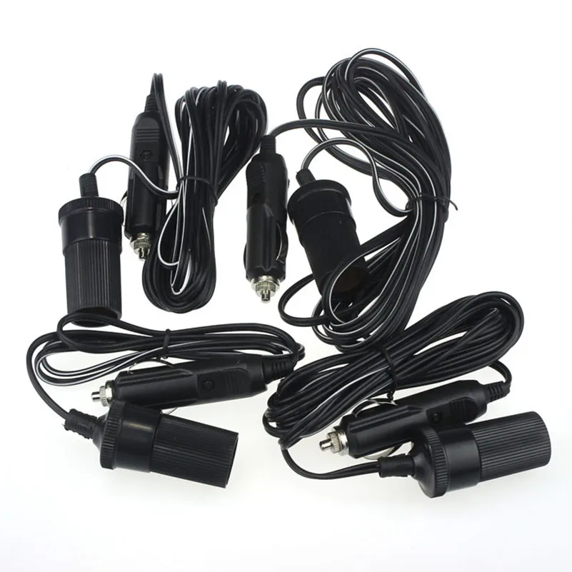 

Dependable Car Styling 12V 10A Car Accessory Cigarette Lighter Socket Extension Cord Cable 1m 2m 3m 5m