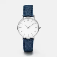 Fashion Women Watch Jeans Leather Strap Analog Quartz Wristwatch Bracelet Top Band Luxury Women Watches reloj mujer Dropship C3