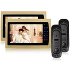 Best Price as low as $255.60 Homefong  7 Inch Color Video Door Phone Bell Intercom System Kit with Alloy Weatherproof Cover Camera 800 tvl Golden HOT SALE