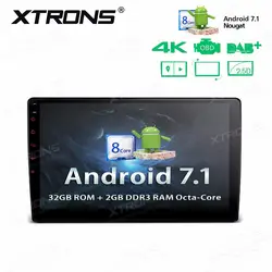 10.1 "Android 7.1 nougat OS двойной din автомобильных мультимедийных 2 DIN Автомобильный навигатор GPS два Дин Радио с 2.5D изогнутые Экран