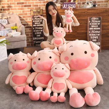 

40-120cm Cute Pig with Wing Plush Animals Toys Stuffed Plush Angel Pig Pillow Cushion Birthday Gifts Kids Girls Toys