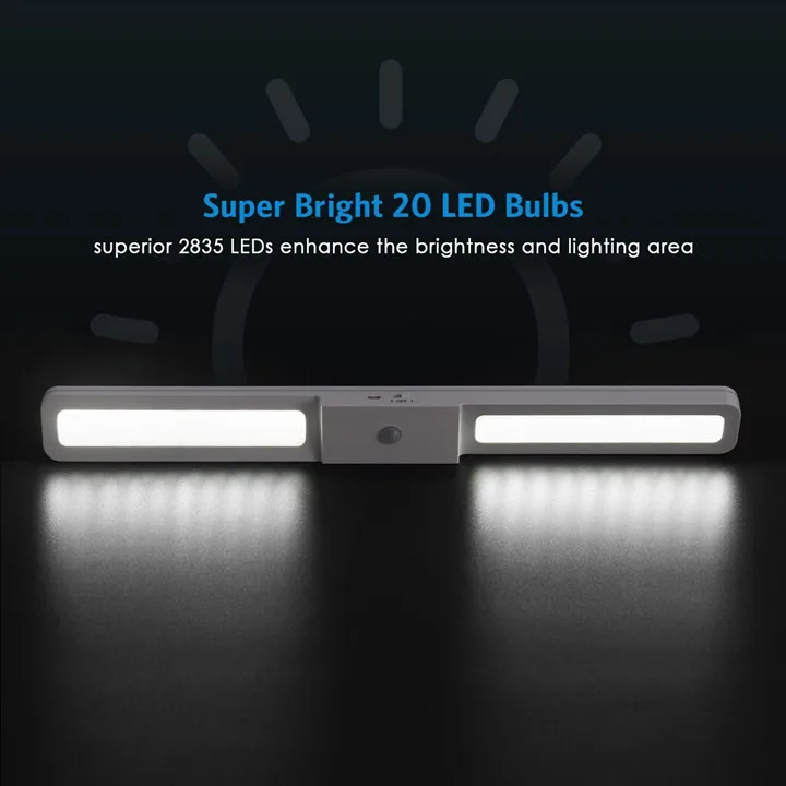 20 LED Motion sensor night light Under Cabinet Lighting 13