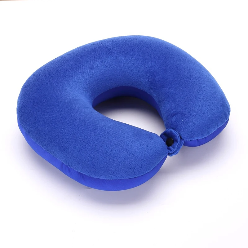 U-образная дорожная подушка, наночастицы, подушка для шеи, подушка для путешествий, для самолета, полета, автомобиля, поролоновая подушка для путешествий - Цвет: Blue